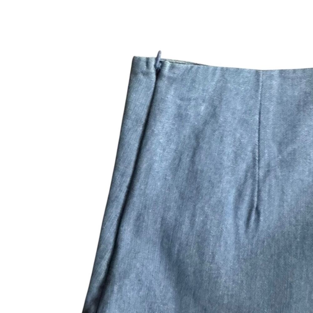 Aaron & Amber Denim Blue Mini Skort With White Ric Rac Trim Size Small - Picture 5 of 6